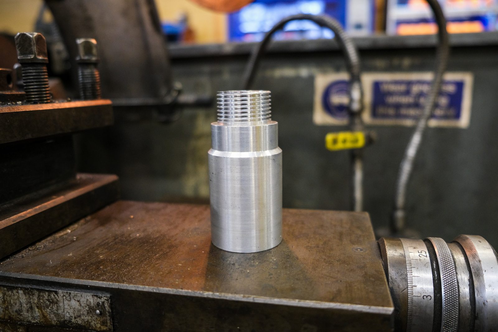 Precision-machined replacement component for Norit Activated Carbon production equipment